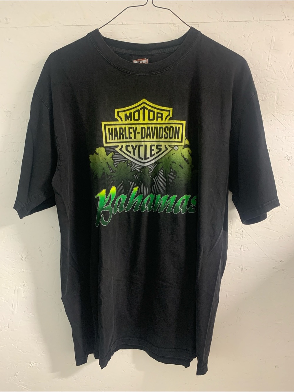 Harley-Davidson Great Dane Production Men’s Black T-shirt Bahamas Graphic XXL